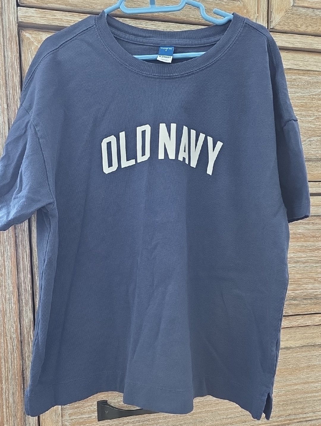 Old Navy Navy Blue Tshirt With White Logo